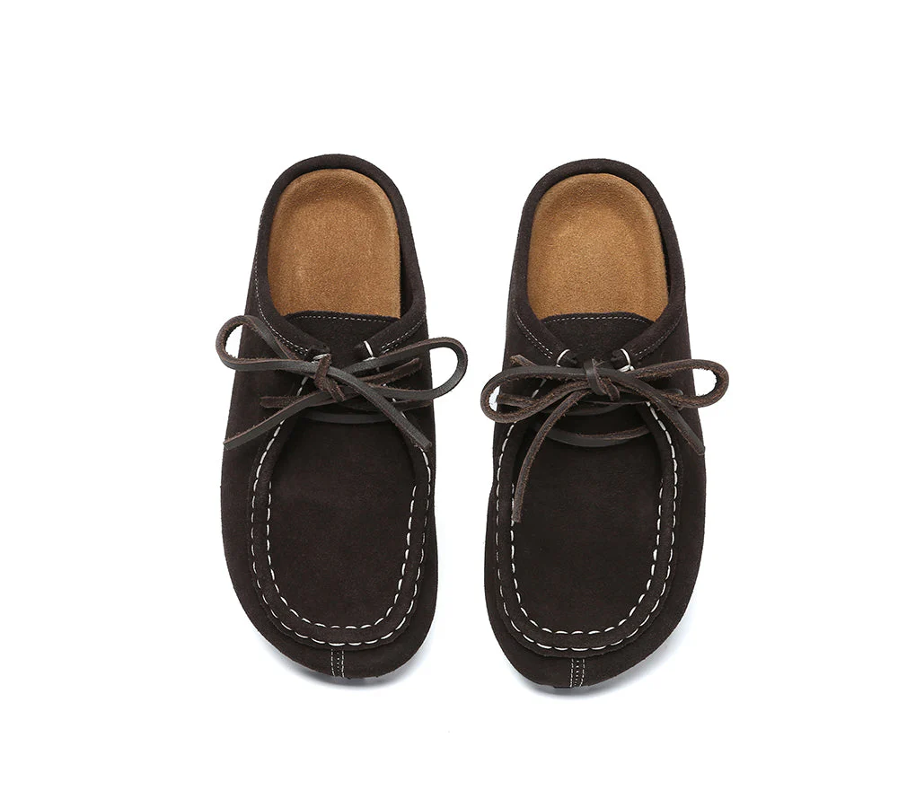 EVERAU® Unisex Suede Lace Up Slip On Casual Mules Yancy - Image 19
