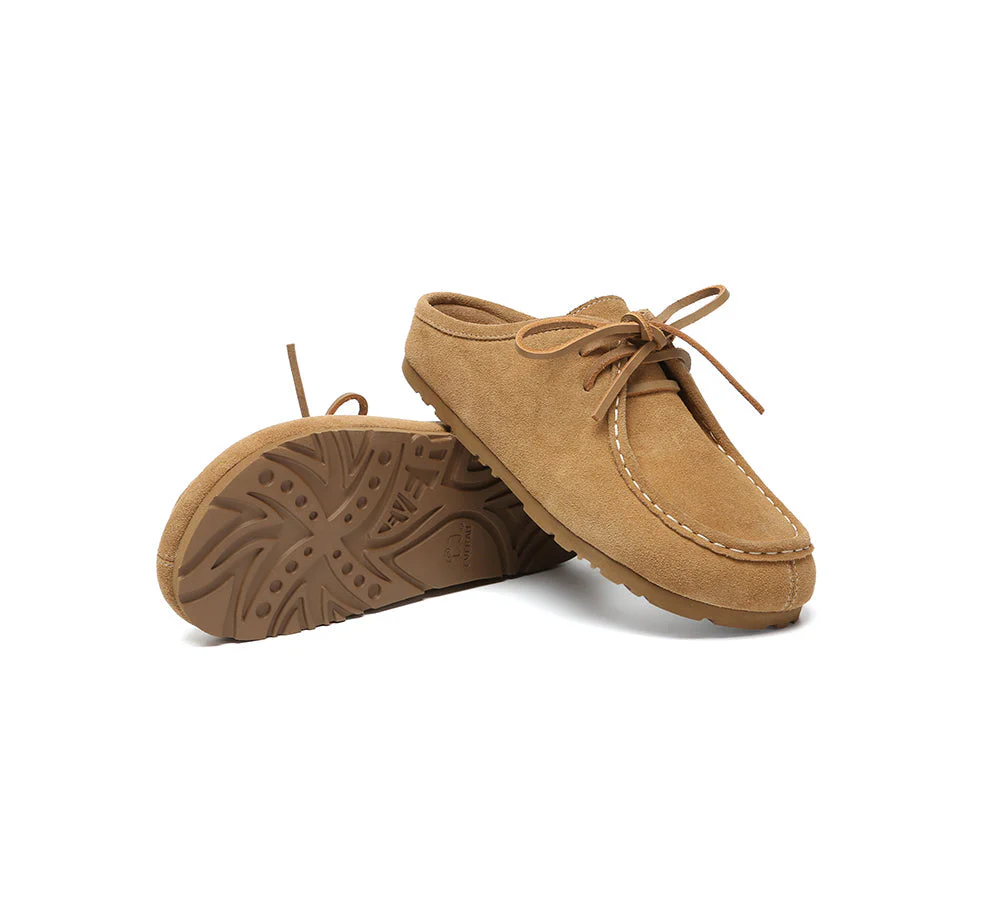EVERAU® Unisex Suede Lace Up Slip On Casual Mules Yancy - Image 4