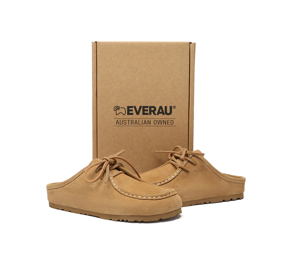 EVERAU® Unisex Suede Lace Up Slip On Casual Mules Yancy - Image 5