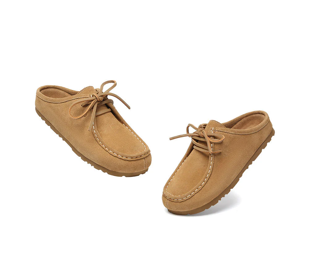 EVERAU® Unisex Suede Lace Up Slip On Casual Mules Yancy - Image 6