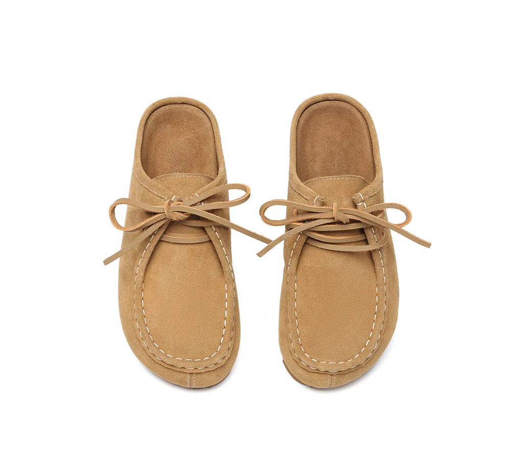 EVERAU® Unisex Suede Lace Up Slip On Casual Mules Yancy - Image 7
