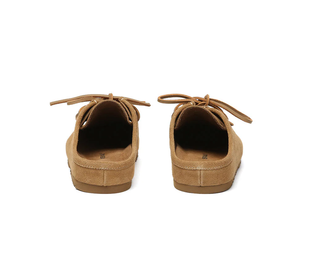 EVERAU® Unisex Suede Lace Up Slip On Casual Mules Yancy - Image 8