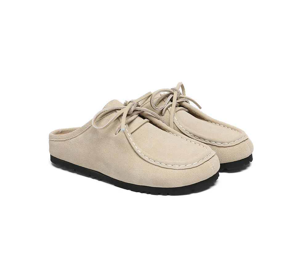 EVERAU® Unisex Suede Lace Up Slip On Casual Mules Yancy - Image 9