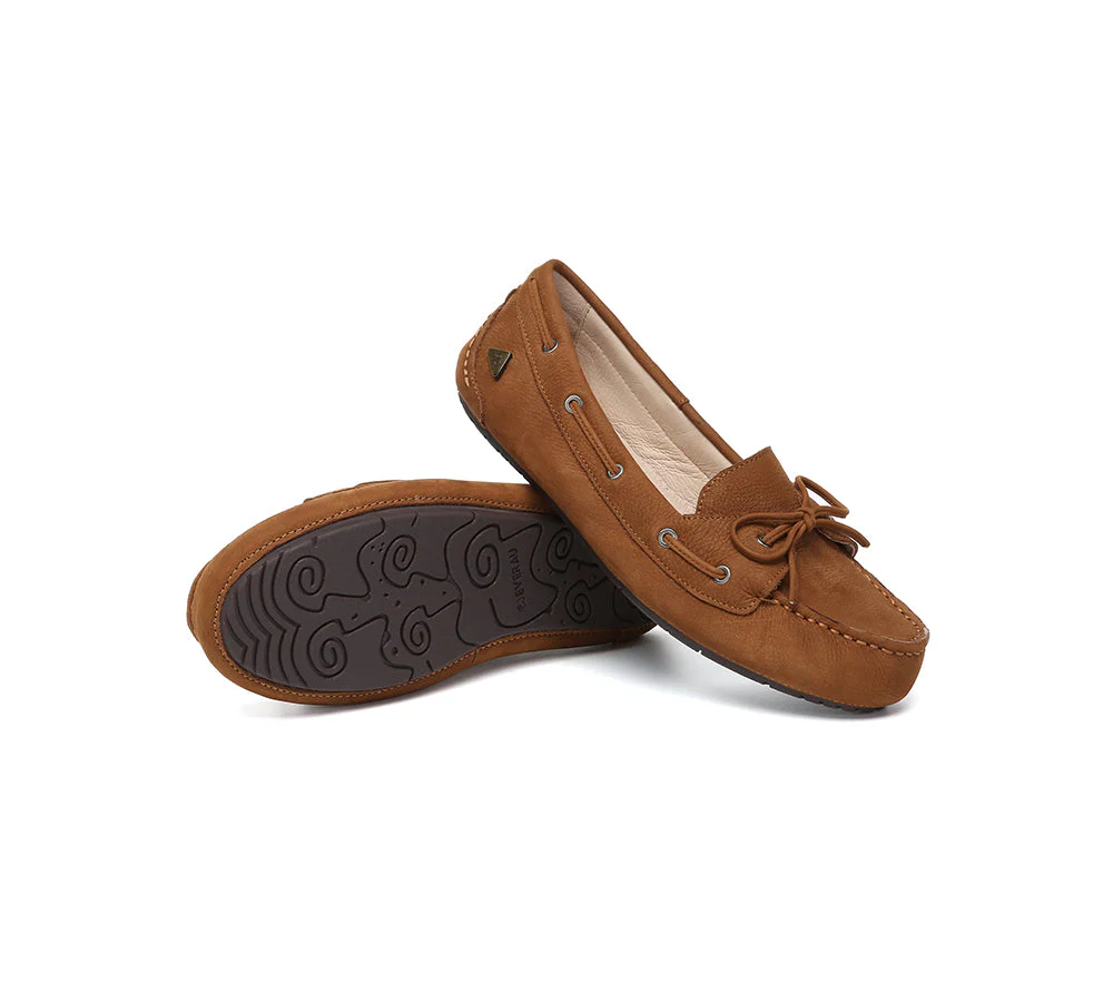 EVERAU® Women Leather Bow Casual Loafers Summer Moccasins Monty - Image 10