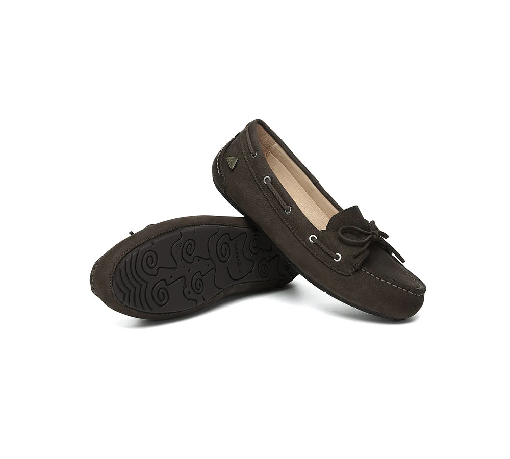 EVERAU® Women Leather Bow Casual Loafers Summer Moccasins Monty - Image 22