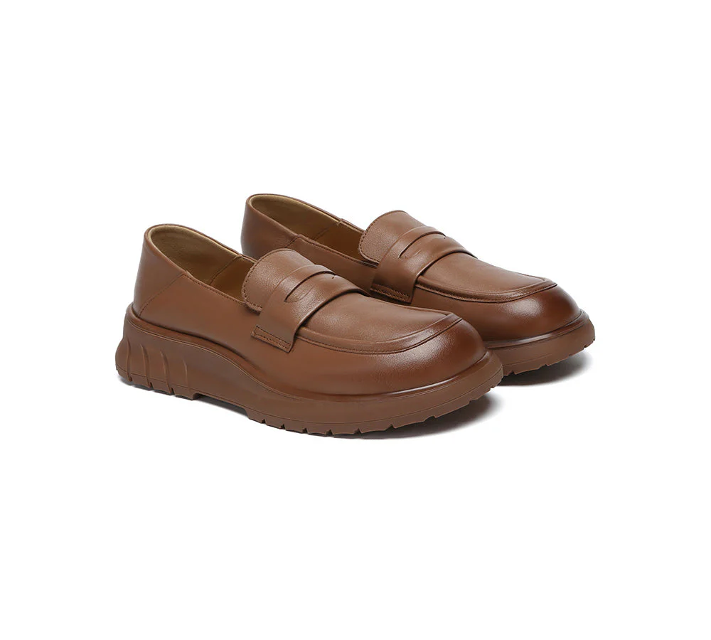 EVERAU® Women Leather Loafers Flexible Heel Flats Pansy - Image 2