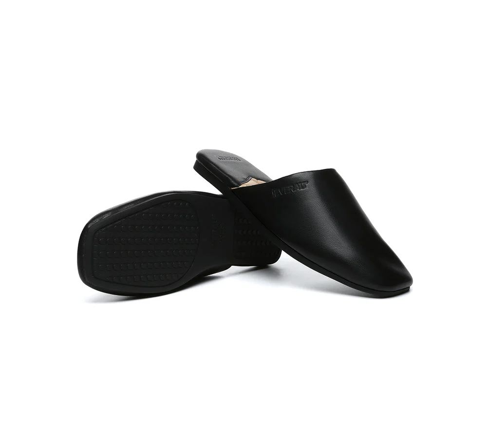 EVERAU® Women Slides Leather Flat Wafaa - Image 10