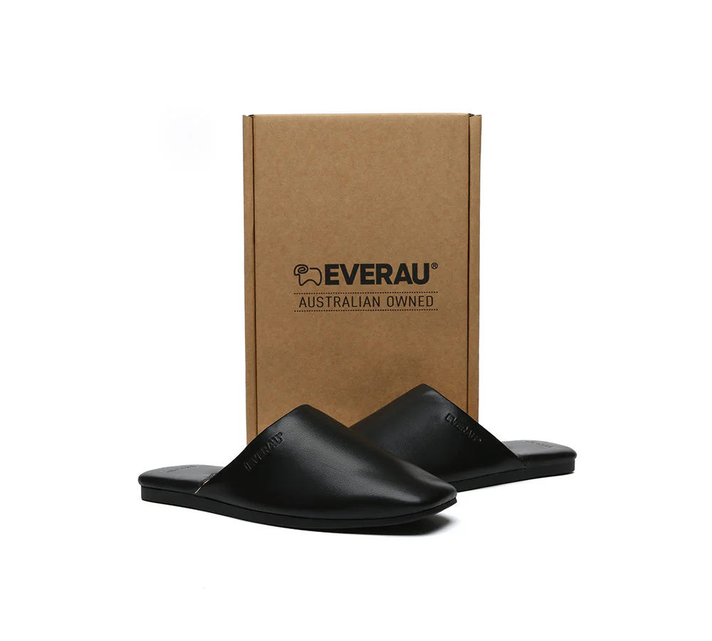 EVERAU® Women Slides Leather Flat Wafaa - Image 11