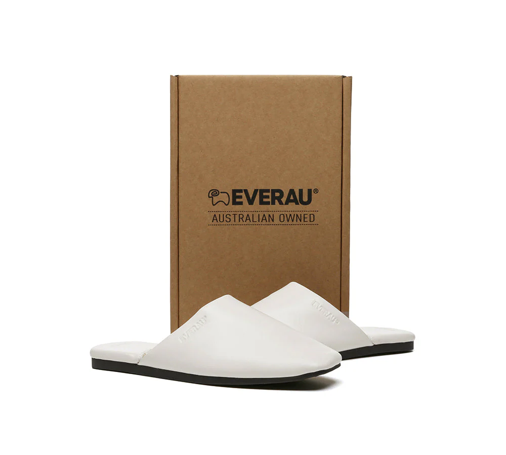 EVERAU® Women Slides Leather Flat Wafaa - Image 5