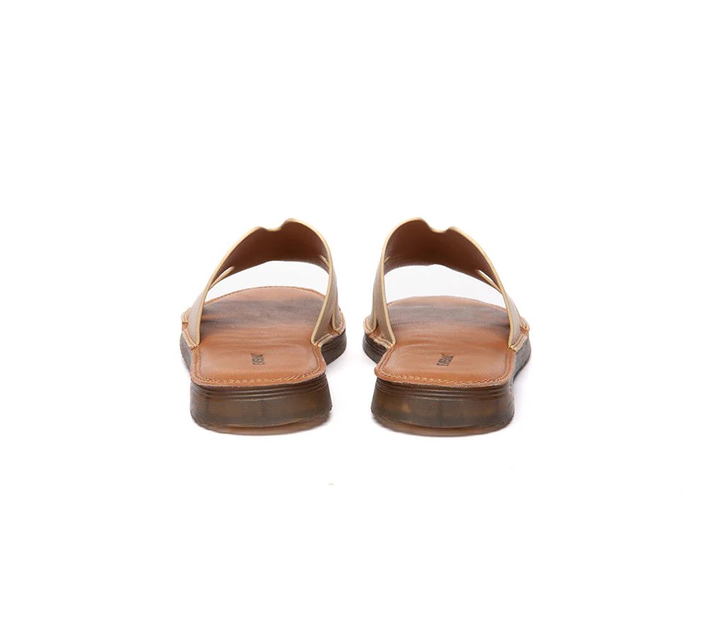 EVERAU® Women Slides Leather Ultra Soft Woven Flat Clovey - Image 7