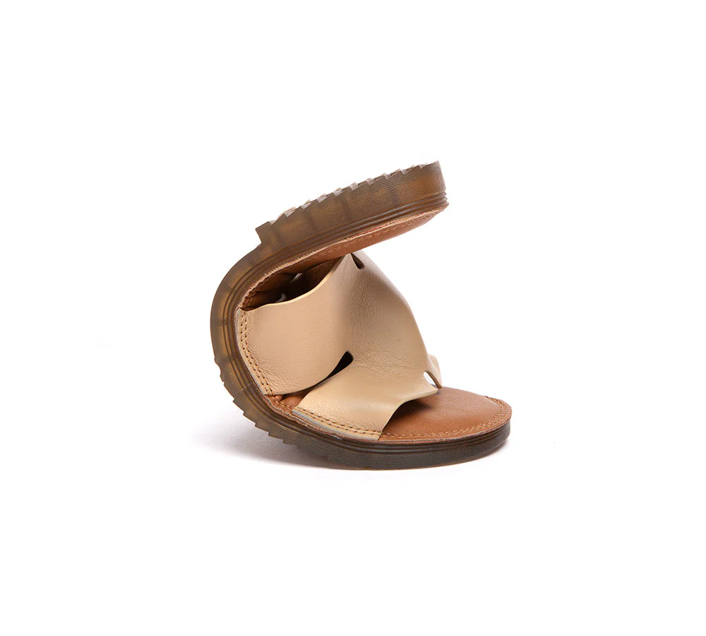 EVERAU® Women Slides Leather Ultra Soft Woven Flat Clovey - Image 8