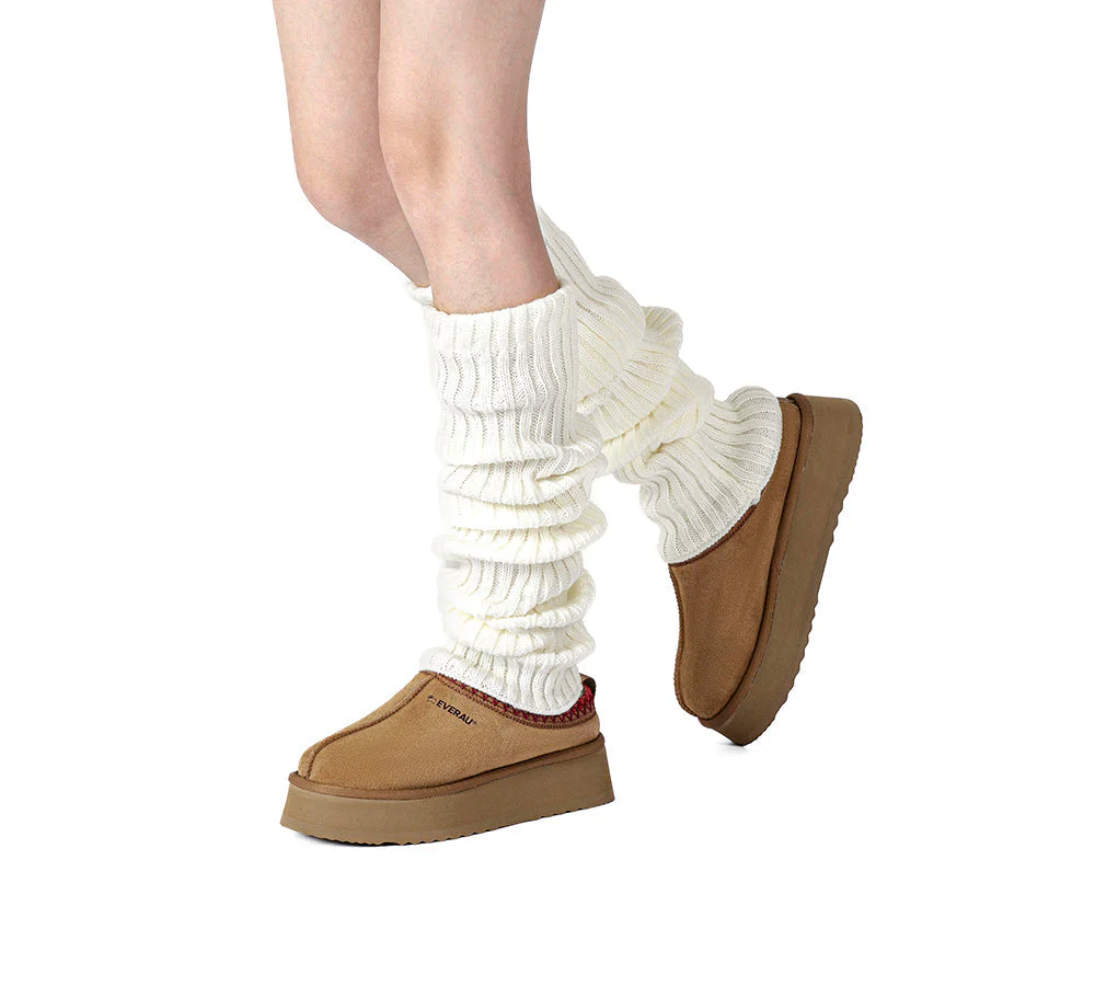 EVERAU® Women Stretchy Ribbed Knit Thick Leg Warmers - Image 15