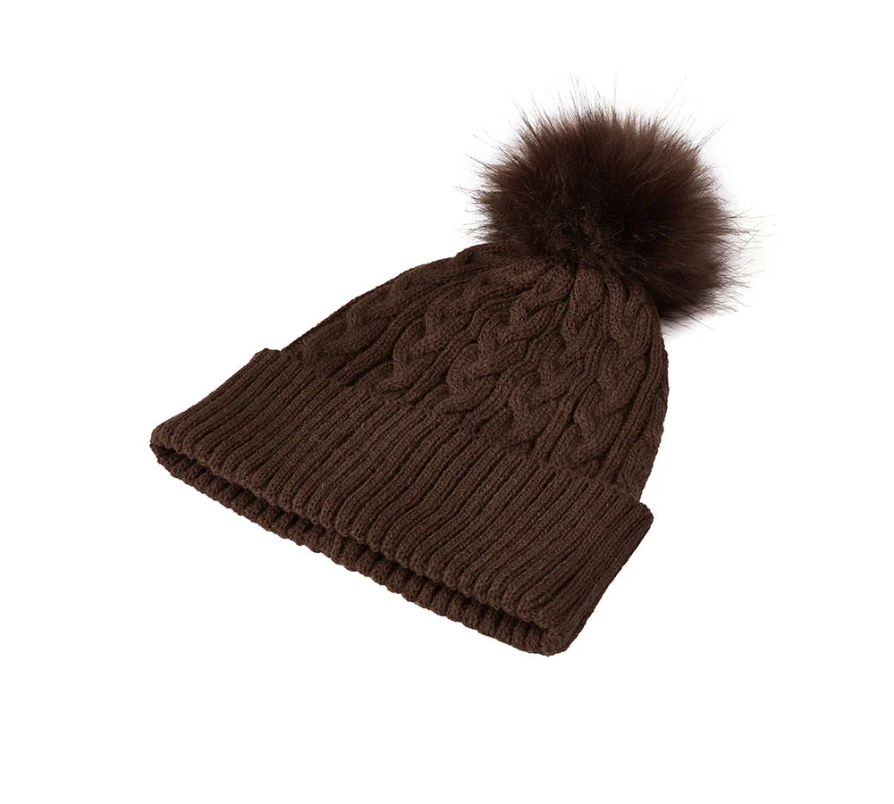 EVERAU® Wool Blend Pom Pom Beanie Conira Hat - Image 11