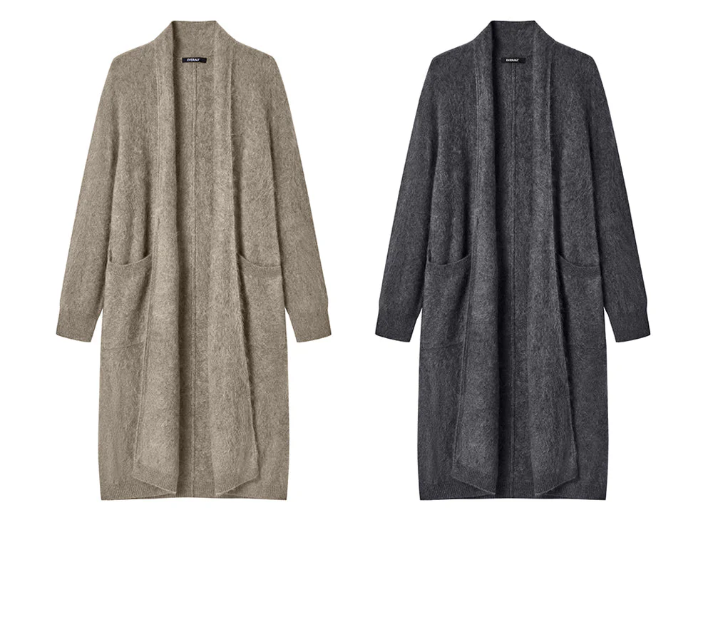EVERAU® Yak Wool Cashmere Blend Knitwear Long Cardigan Grumo