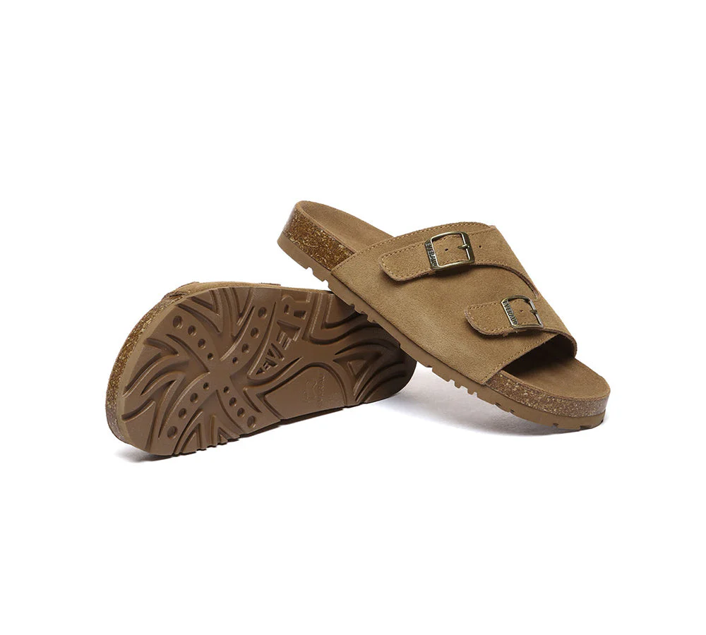 EVERAU® Adjustable Strap Embossed Slip-on Summer Sandal Slides Alexis - Image 3