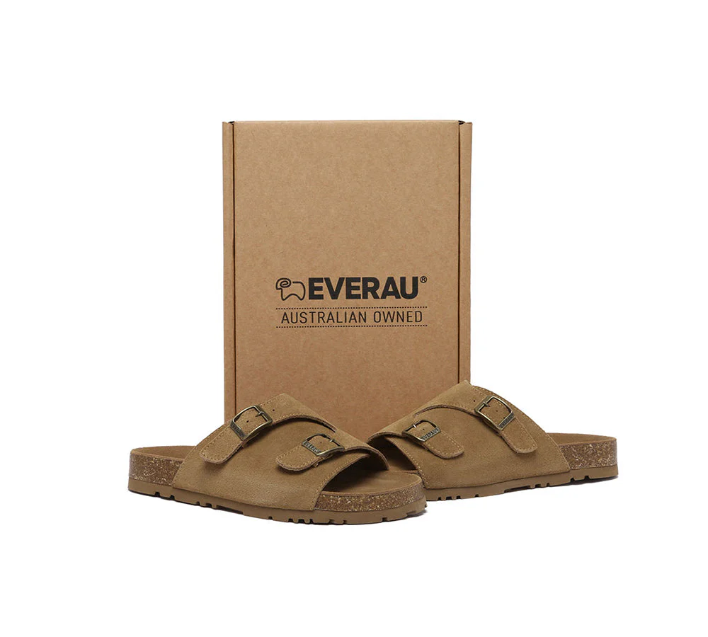 EVERAU® Adjustable Strap Embossed Slip-on Summer Sandal Slides Alexis - Image 4