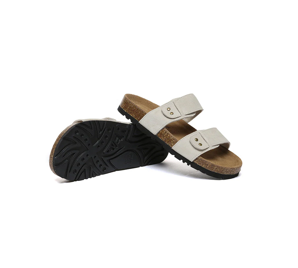 EVERAU® Double Straps Embossed Slip-on Summer Sandal Slides Aurelia - Image 10