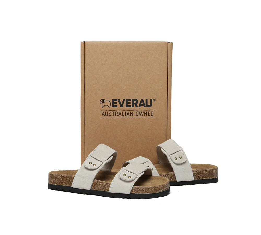 EVERAU® Double Straps Embossed Slip-on Summer Sandal Slides Aurelia - Image 11