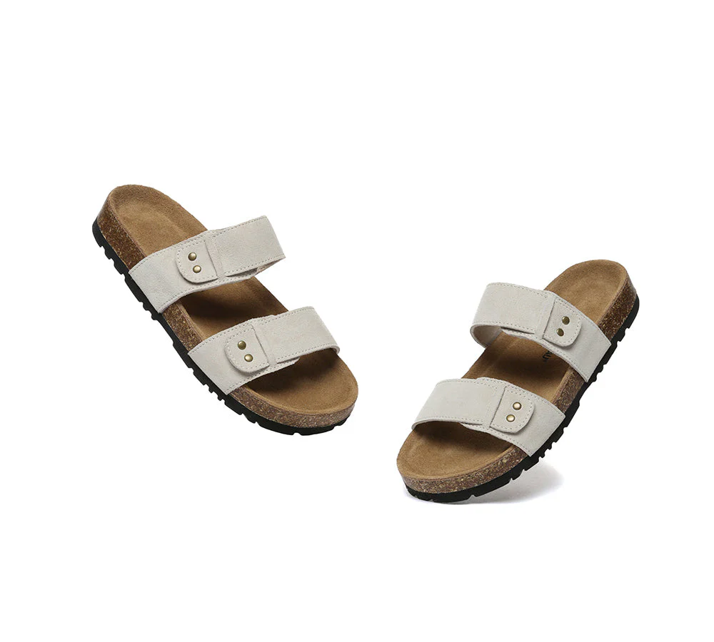 EVERAU® Double Straps Embossed Slip-on Summer Sandal Slides Aurelia - Image 12