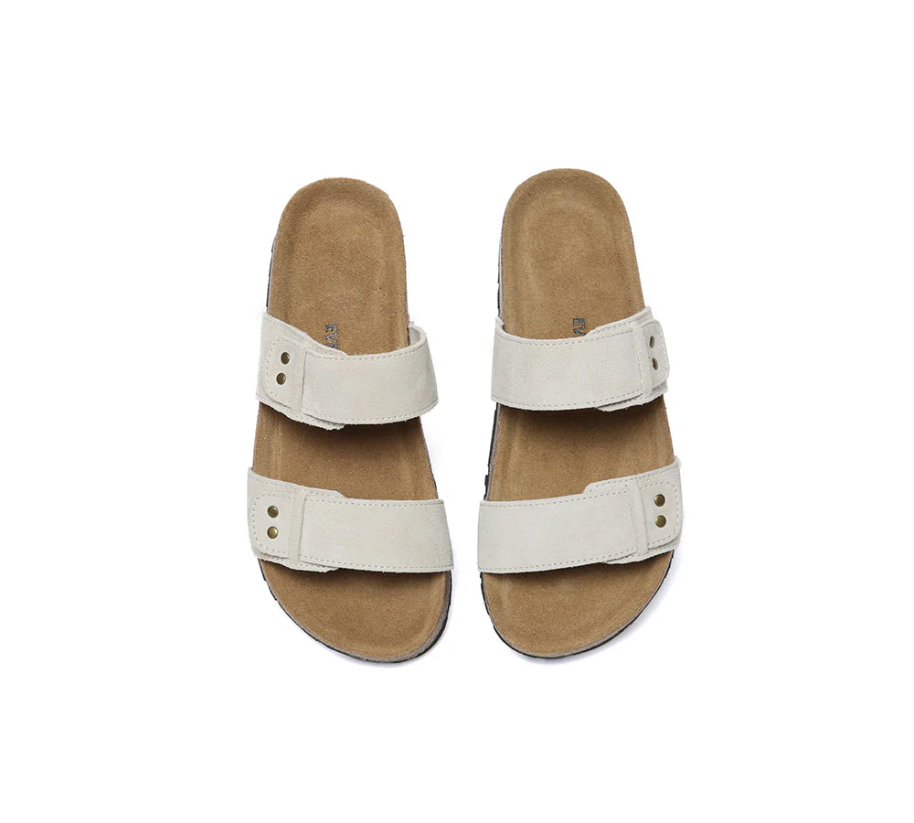 EVERAU® Double Straps Embossed Slip-on Summer Sandal Slides Aurelia - Image 13