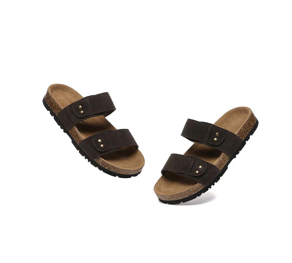 EVERAU® Double Straps Embossed Slip-on Summer Sandal Slides Aurelia - Image 18