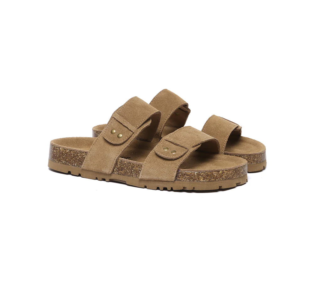 EVERAU® Double Straps Embossed Slip-on Summer Sandal Slides Aurelia - Image 3