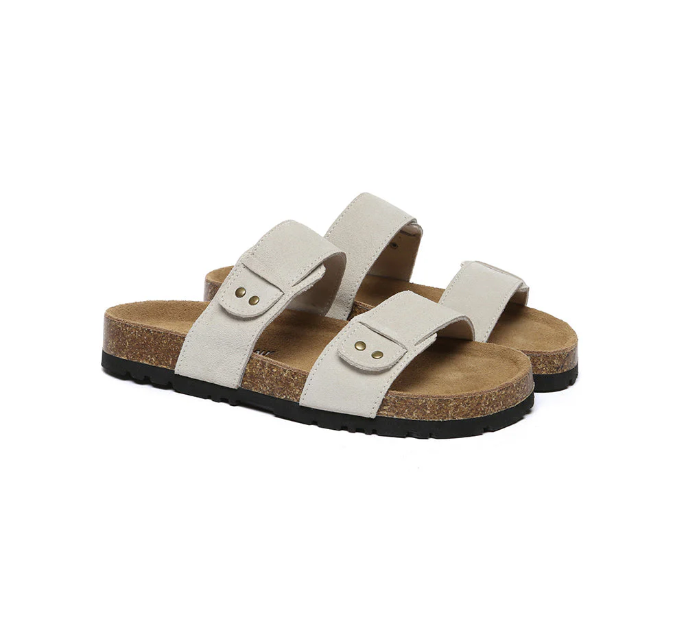 EVERAU® Double Straps Embossed Slip-on Summer Sandal Slides Aurelia - Image 9