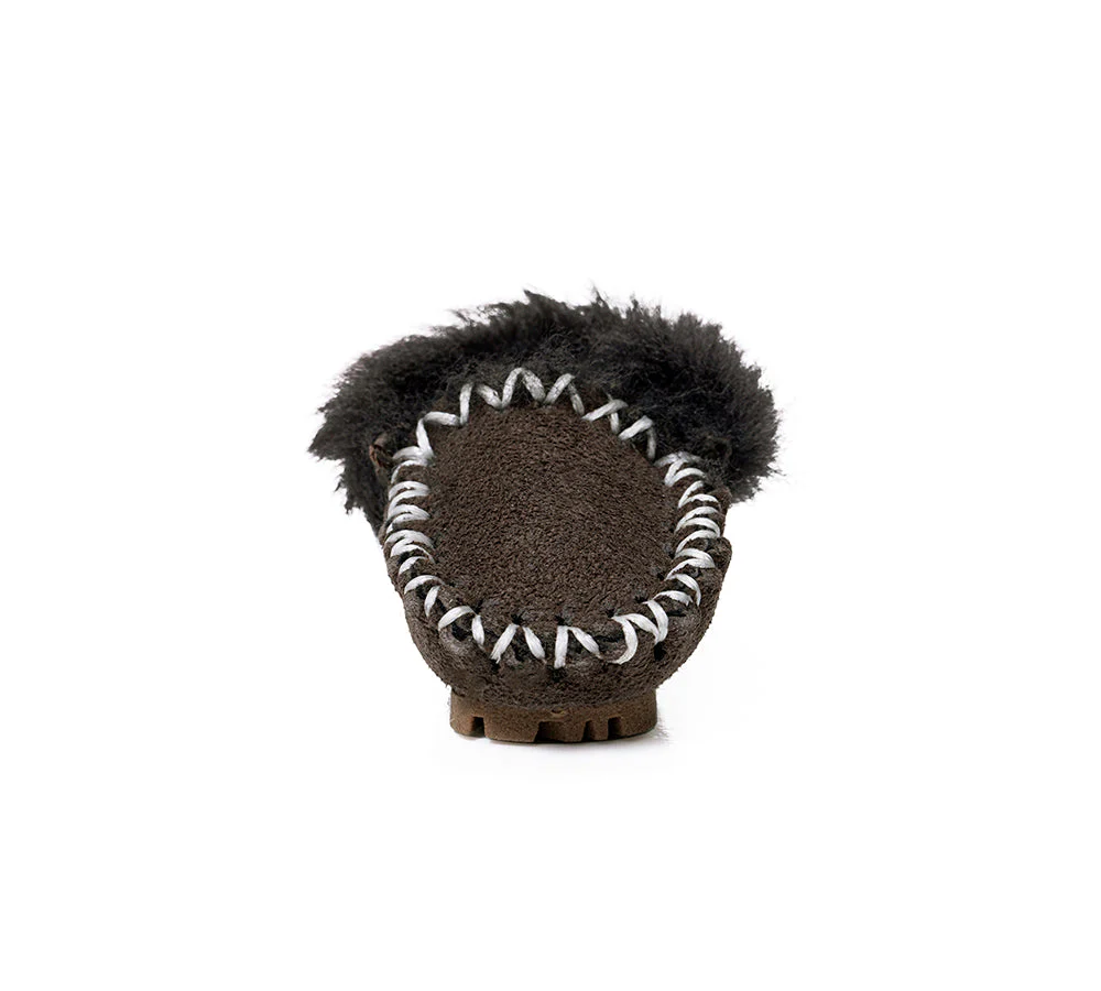EVERAU® UGG Slippers Sheepskin Wool Popo Moccasin Keyrings - Image 3