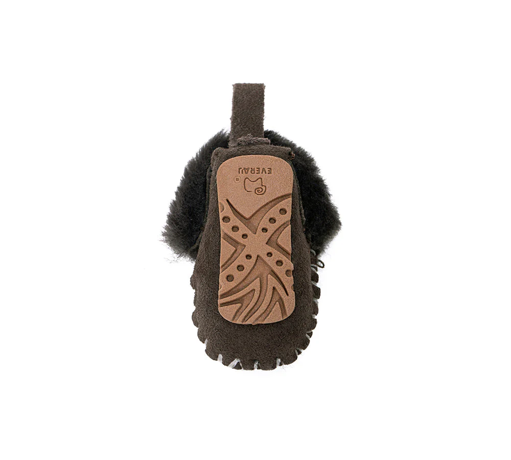 EVERAU® UGG Slippers Sheepskin Wool Popo Moccasin Keyrings - Image 7