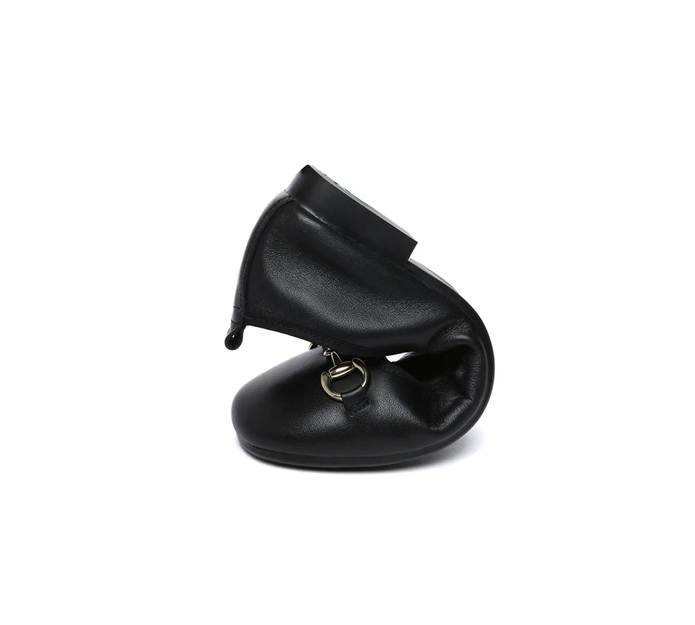 EVERAU® Women Leather Round Toe Metal Buckle Ultra Soft Ballet Flats Blake - Image 15