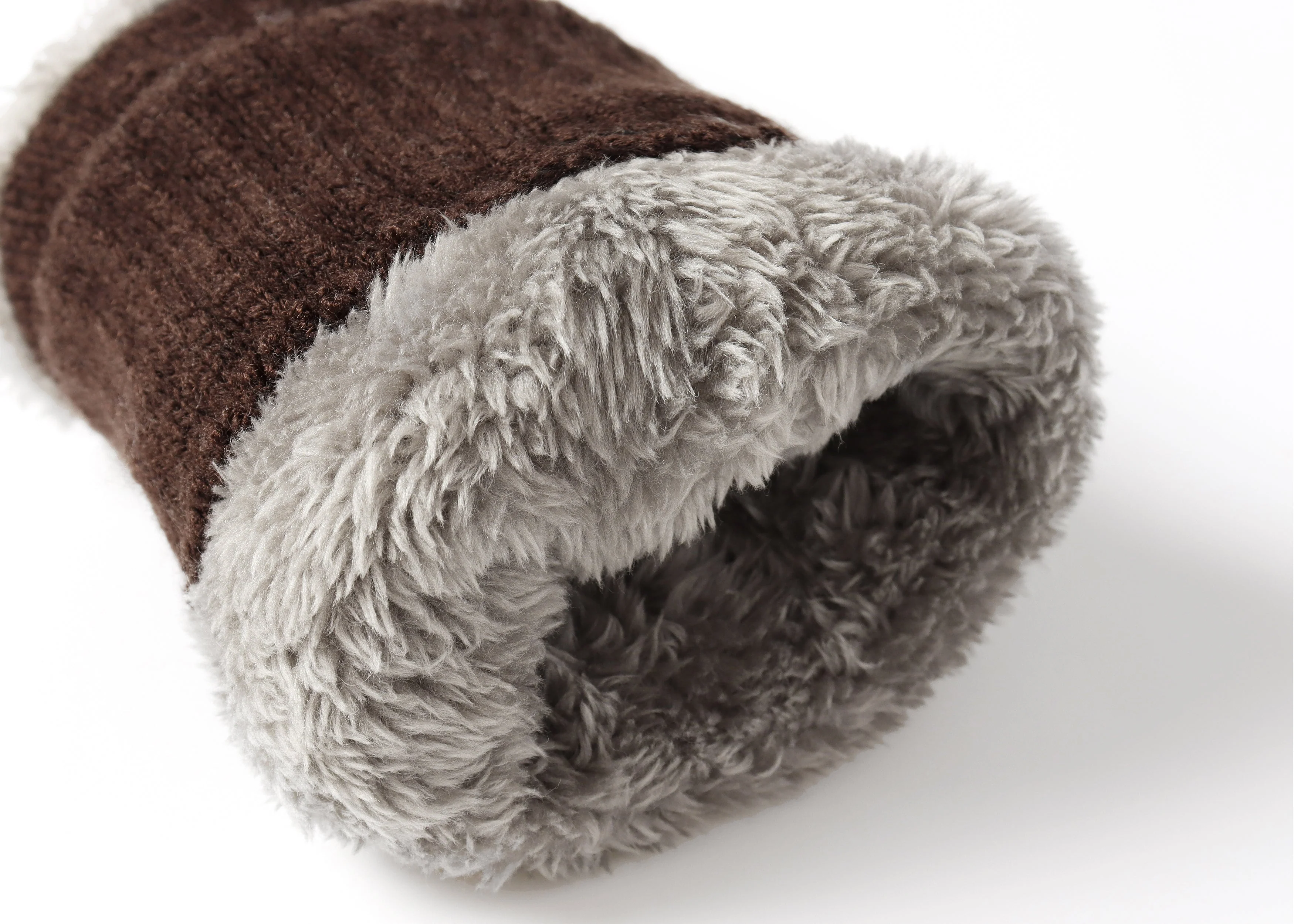 Fingerless Double-layer Ultra Plush Knit Gloves - Image 12