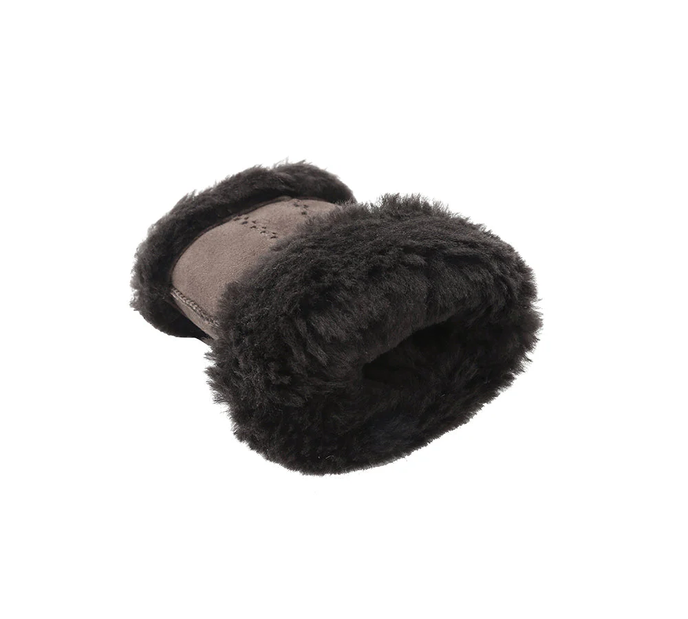 AUSTRALIAN SHEPHERD® Fluffy Fingerless Sheepskin Wool Mittens - Image 12