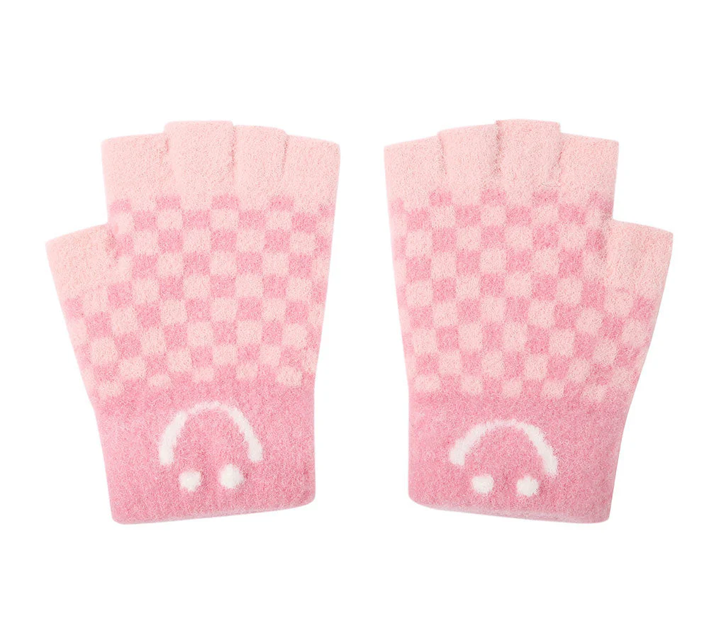 Kids Knit Fingerless Ultra Plush Knit Gloves - Image 16