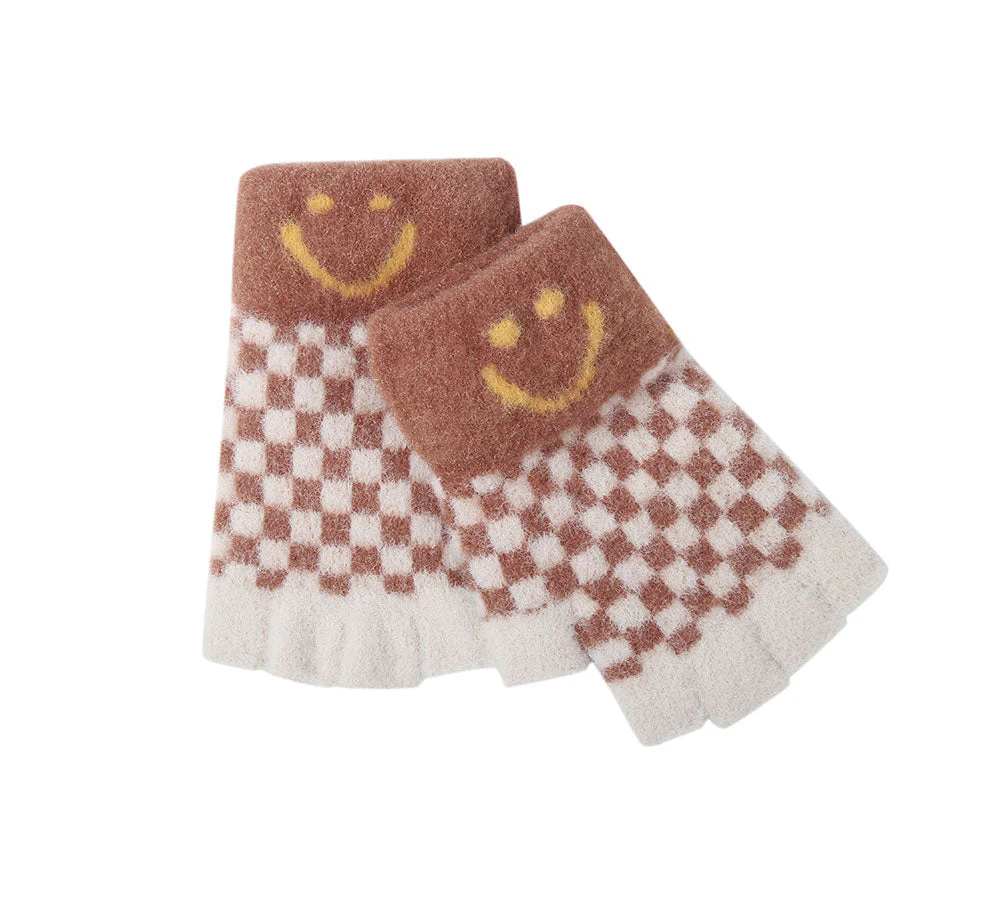 Kids Knit Fingerless Ultra Plush Knit Gloves - Image 29