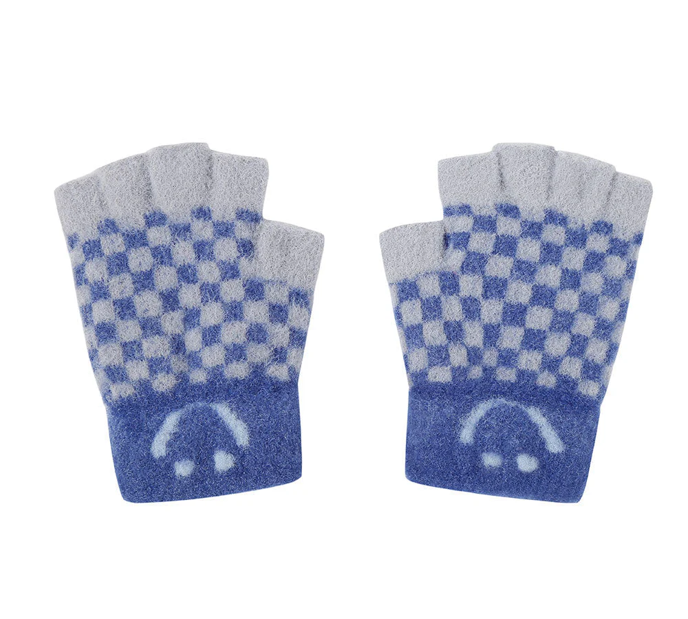 Kids Knit Fingerless Ultra Plush Knit Gloves - Image 3