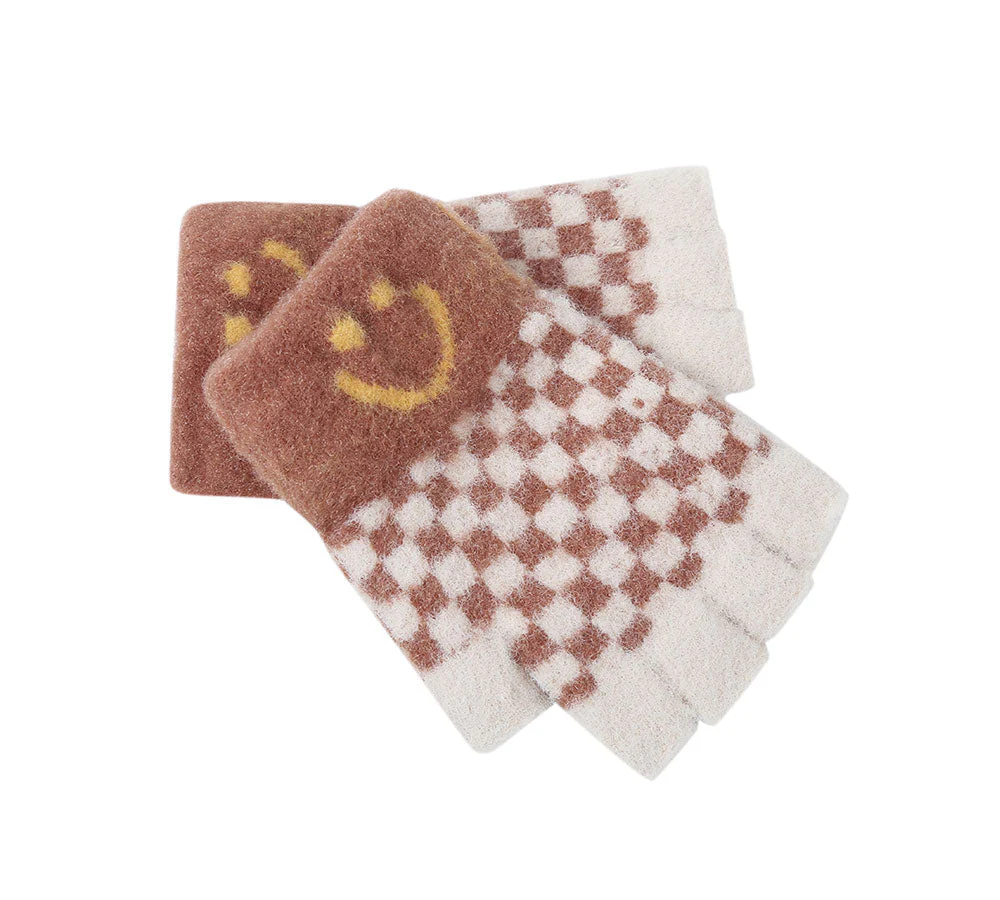 Kids Knit Fingerless Ultra Plush Knit Gloves - Image 30