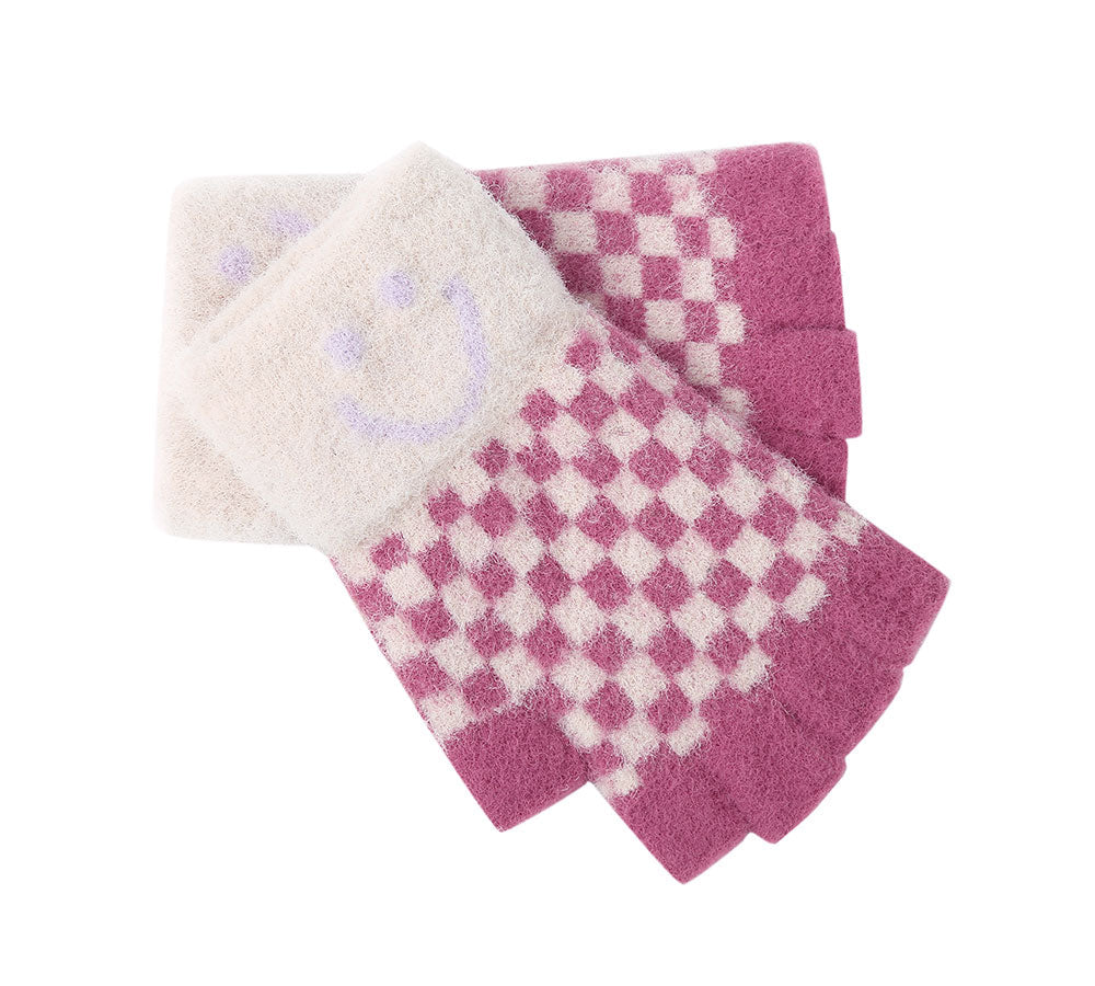 Kids Knit Fingerless Ultra Plush Knit Gloves - Image 36