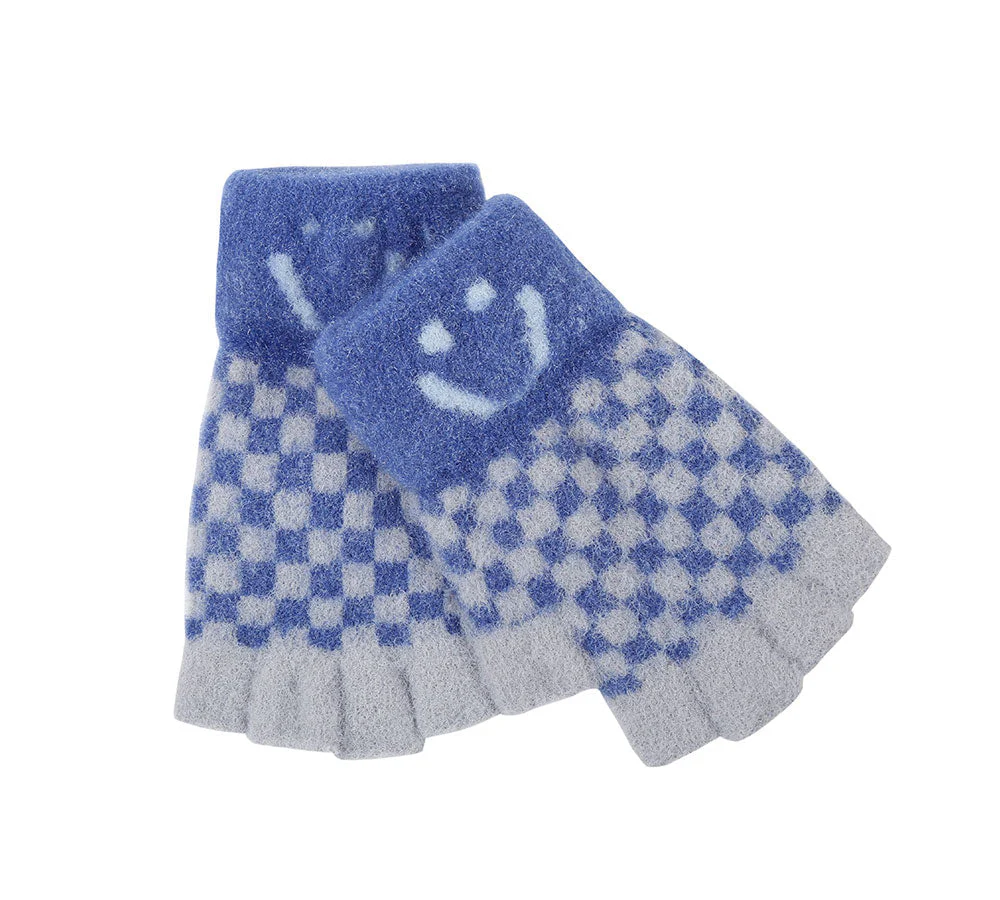 Kids Knit Fingerless Ultra Plush Knit Gloves - Image 5