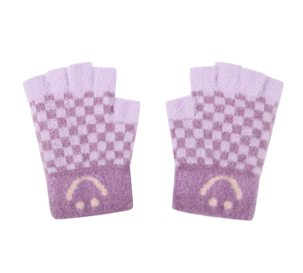 Kids Knit Fingerless Ultra Plush Knit Gloves - Image 9