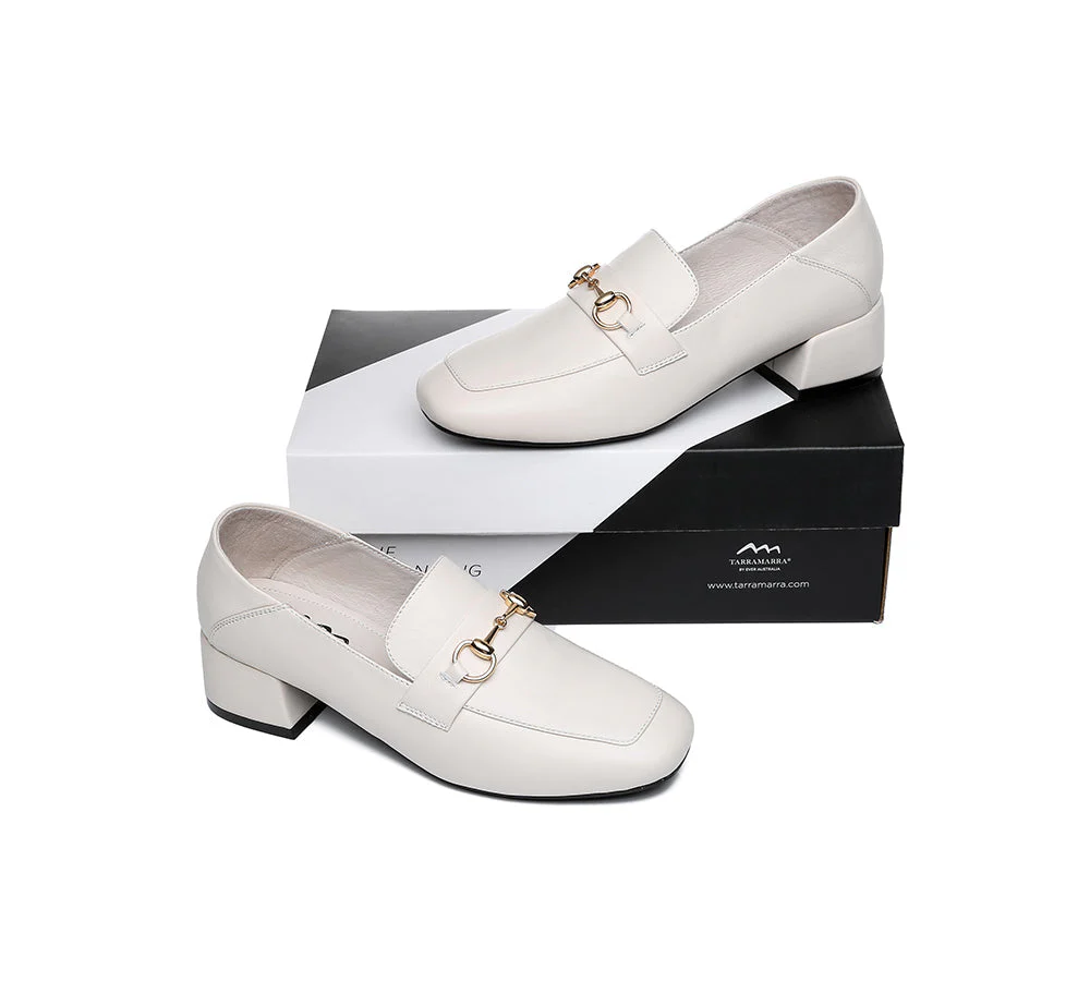 TARRAMARRA® Women Leather Buckle Low Block Heel Loafers Mia - Image 11