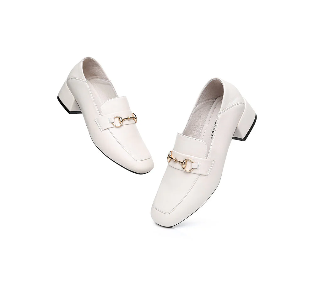 TARRAMARRA® Women Leather Buckle Low Block Heel Loafers Mia - Image 12