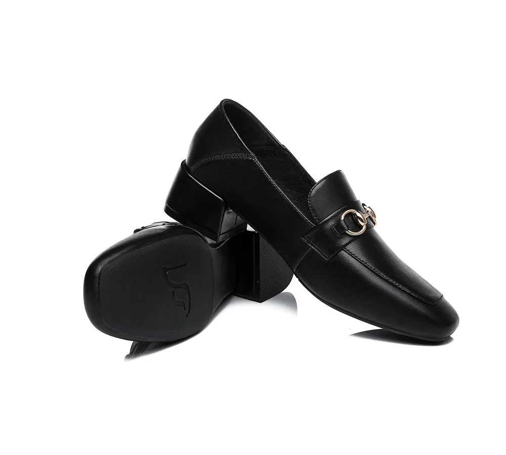 TARRAMARRA® Women Leather Buckle Low Block Heel Loafers Mia - Image 4