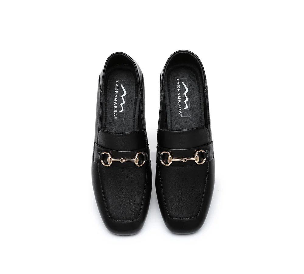 TARRAMARRA® Women Leather Buckle Low Block Heel Loafers Mia - Image 7