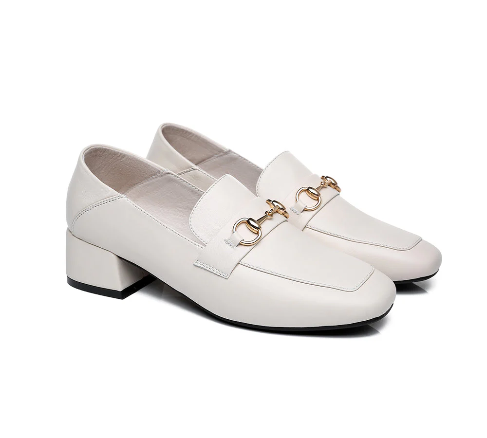 TARRAMARRA® Women Leather Buckle Low Block Heel Loafers Mia - Image 9