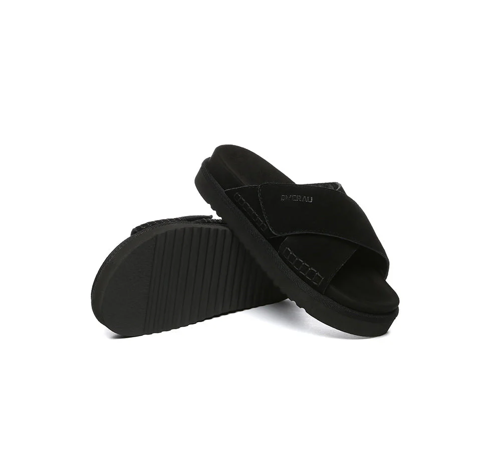 EVERAU® Adjustable Crossover Slip-on Summer Slides Lilac - Image 10
