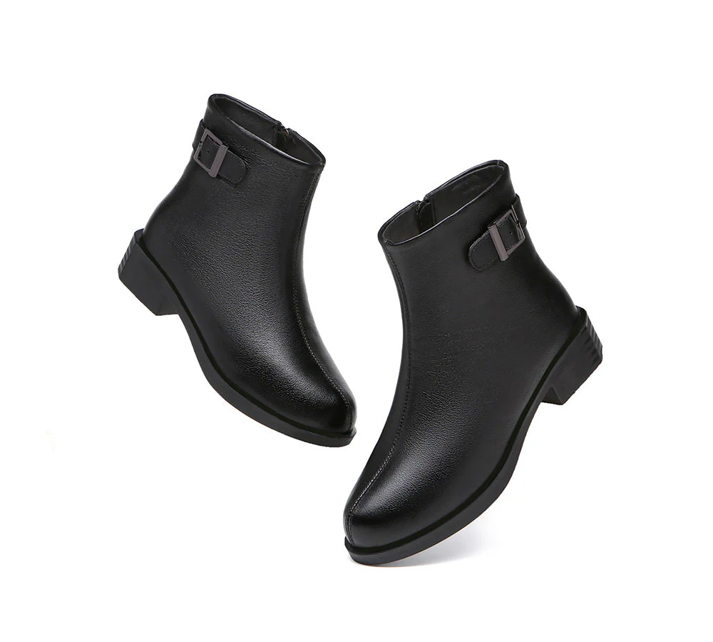 TARRAMARRA® Women Leather Buckle Zipper Chelsea Boots Ivana - Image 5