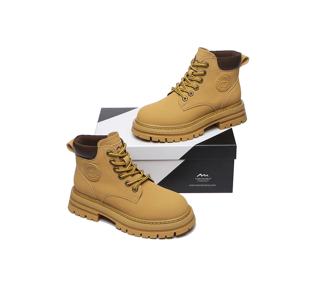 TARRAMARRA® Women Leather Lace Up Chunky Boots Stephanie - Image 20