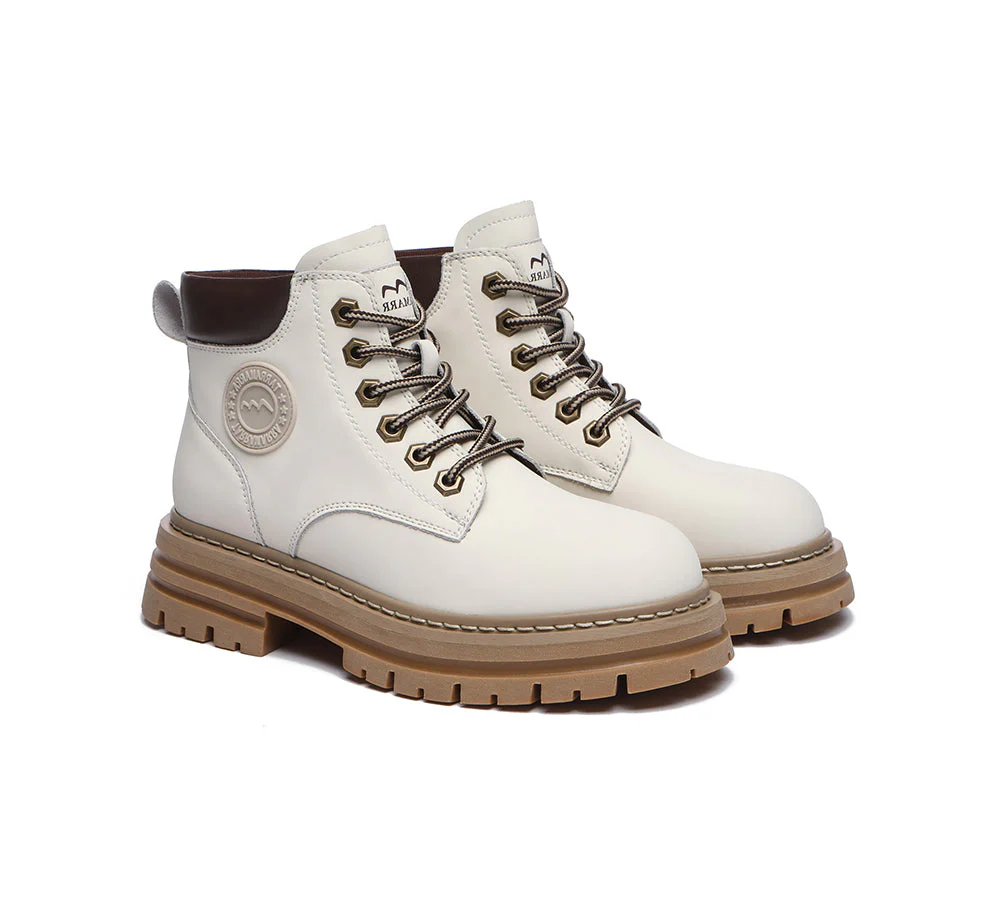 TARRAMARRA® Women Leather Lace Up Chunky Boots Stephanie - Image 26