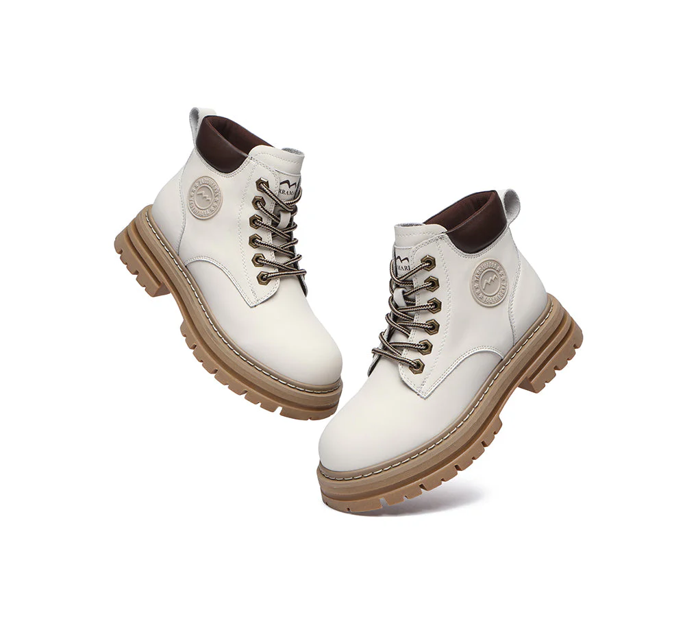 TARRAMARRA® Women Leather Lace Up Chunky Boots Stephanie - Image 29