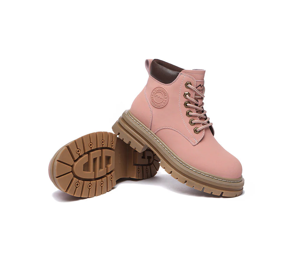 TARRAMARRA® Women Leather Lace Up Chunky Boots Stephanie - Image 3